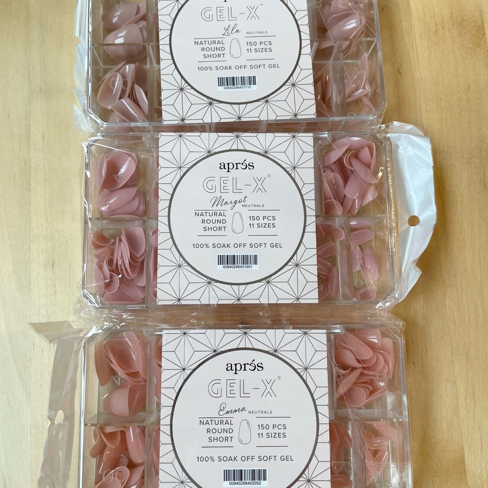 Gel-X Natural Round Short Nail Tips - Pink